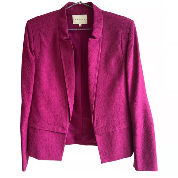 #023. Sandro Fuchsia Pink blazer - Picture 8 of 9